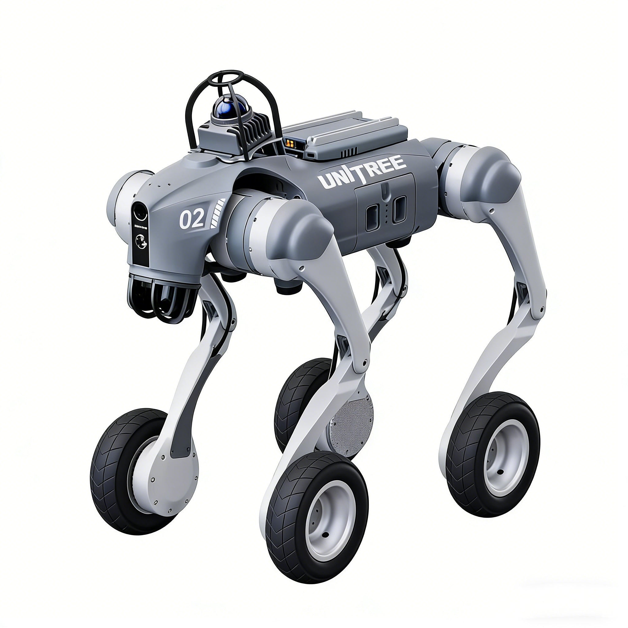 Unitree Go2-W Laser Intelligent Version with Livox Mid-360 3D LiDAR – Autonomous Navigation Wheeled Quadruped – Point Cloud Mapping – Multi-Sensor Fusion – High-Precision Environment Perception – Industrial Site Survey Ready