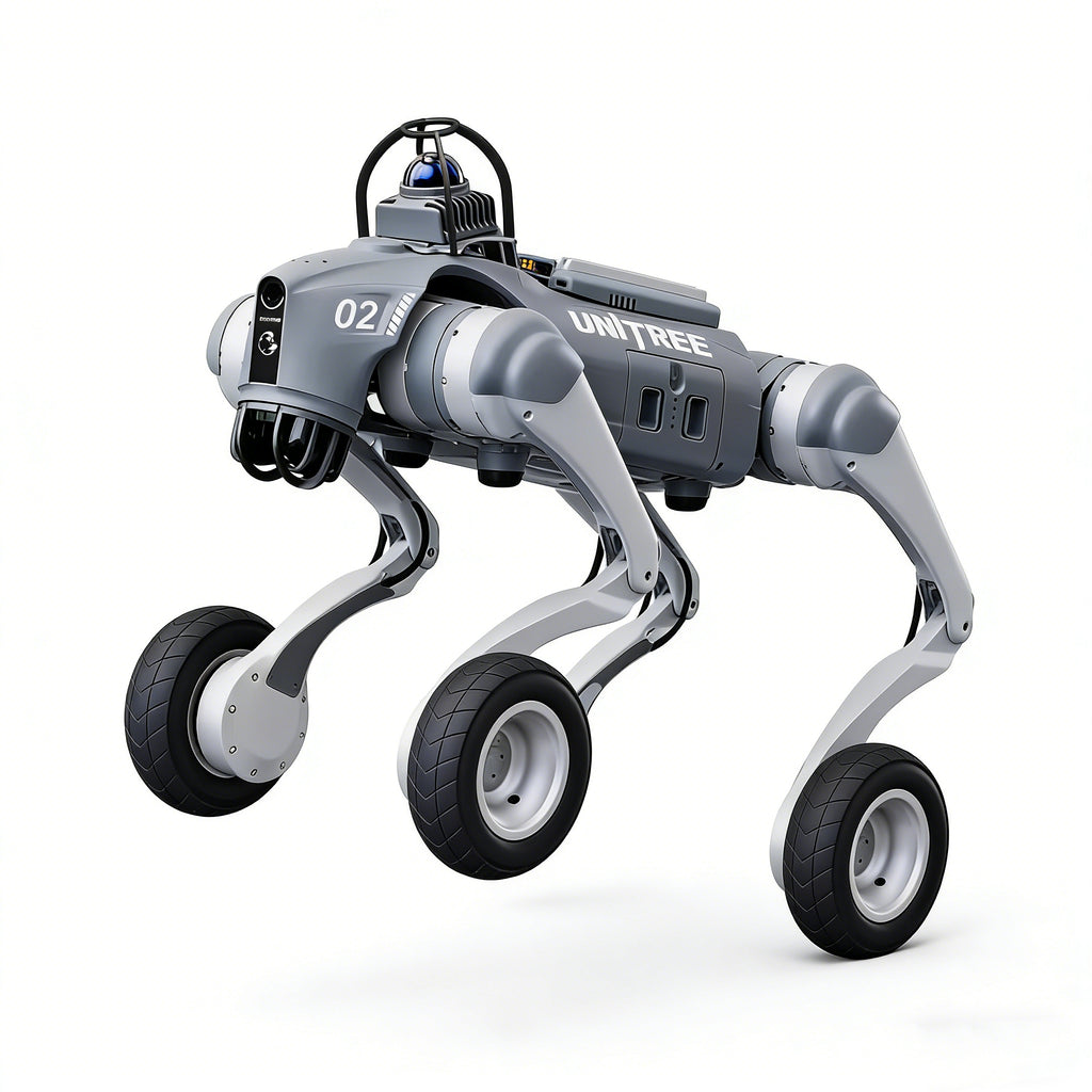 Unitree Go2-W Laser Intelligent Version with Livox Mid-360 3D LiDAR – Autonomous Navigation Wheeled Quadruped – Point Cloud Mapping – Multi-Sensor Fusion – High-Precision Environment Perception – Industrial Site Survey Ready