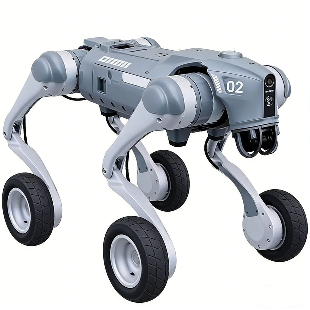 Unitree Go2-W Plus Wheeled Robot Dog with Intel RealSense D435i Depth Camera – NVIDIA Jetson Orin NX 100 TOPS – SLAM Verification – Visual-Inertial Odometry – Secondary Development API – Field Test Research Kit