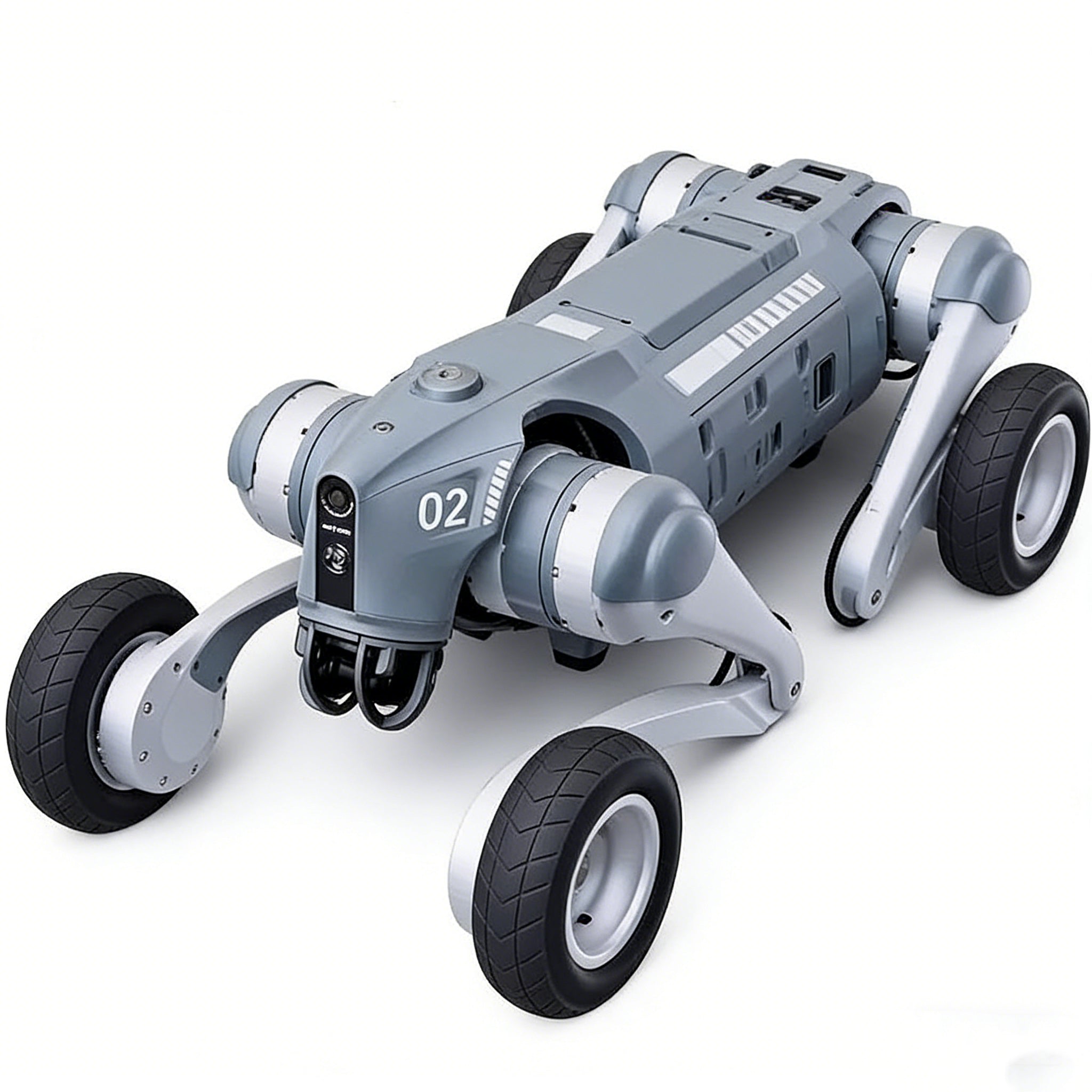 Unitree Go2-W Plus Wheeled Robot Dog with Intel RealSense D435i Depth Camera – NVIDIA Jetson Orin NX 100 TOPS – SLAM Verification – Visual-Inertial Odometry – Secondary Development API – Field Test Research Kit