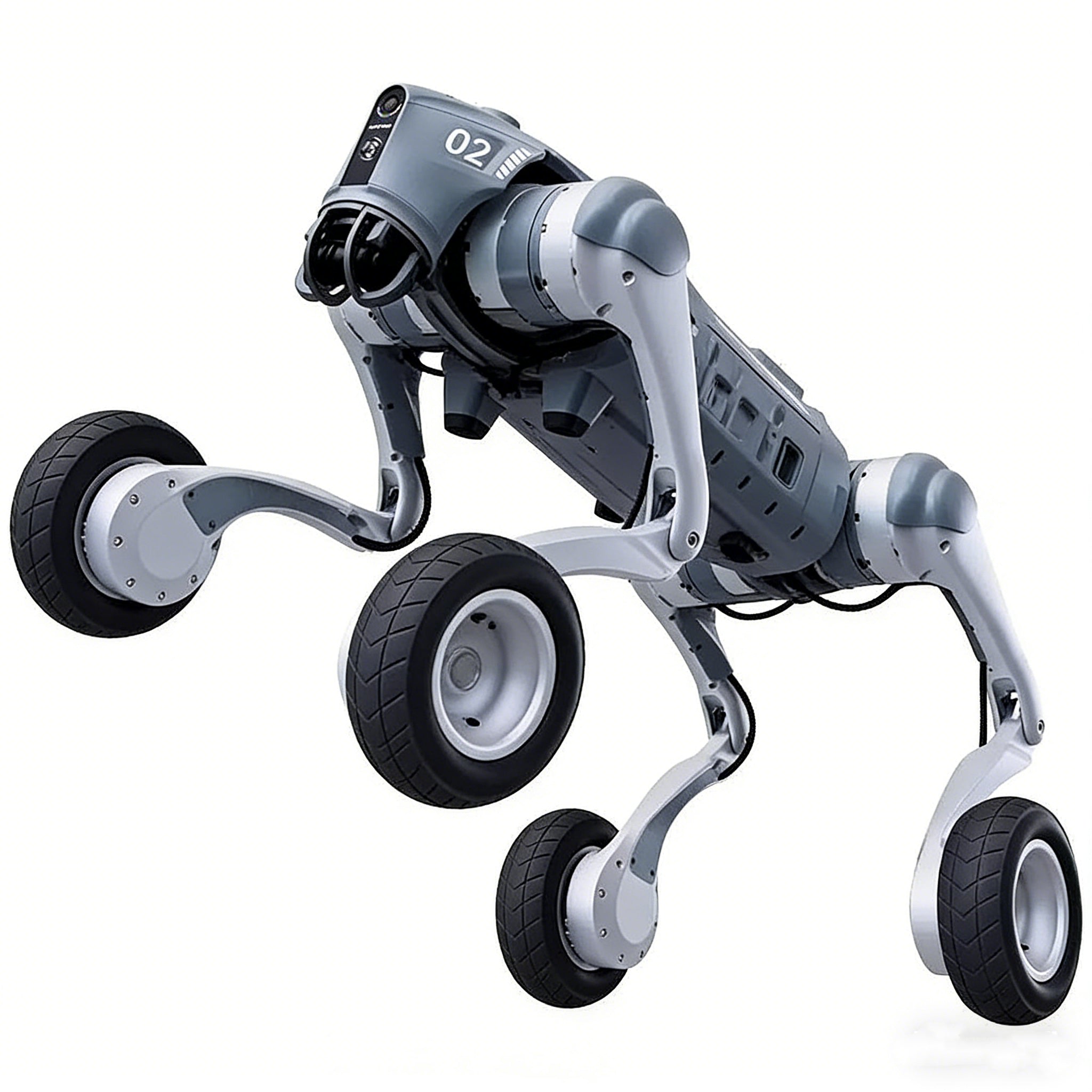Unitree Go2-W Plus Wheeled Robot Dog with Intel RealSense D435i Depth Camera – NVIDIA Jetson Orin NX 100 TOPS – SLAM Verification – Visual-Inertial Odometry – Secondary Development API – Field Test Research Kit
